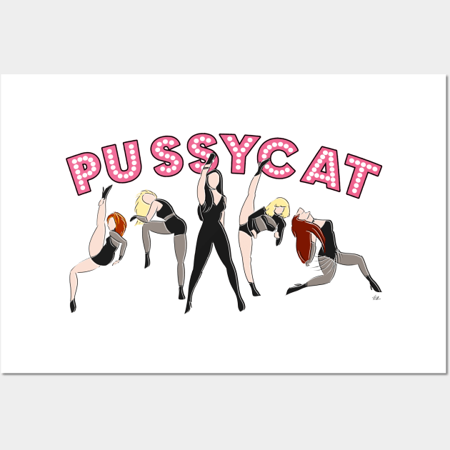 Girl Group Pussycat Wall Art by fsketchr